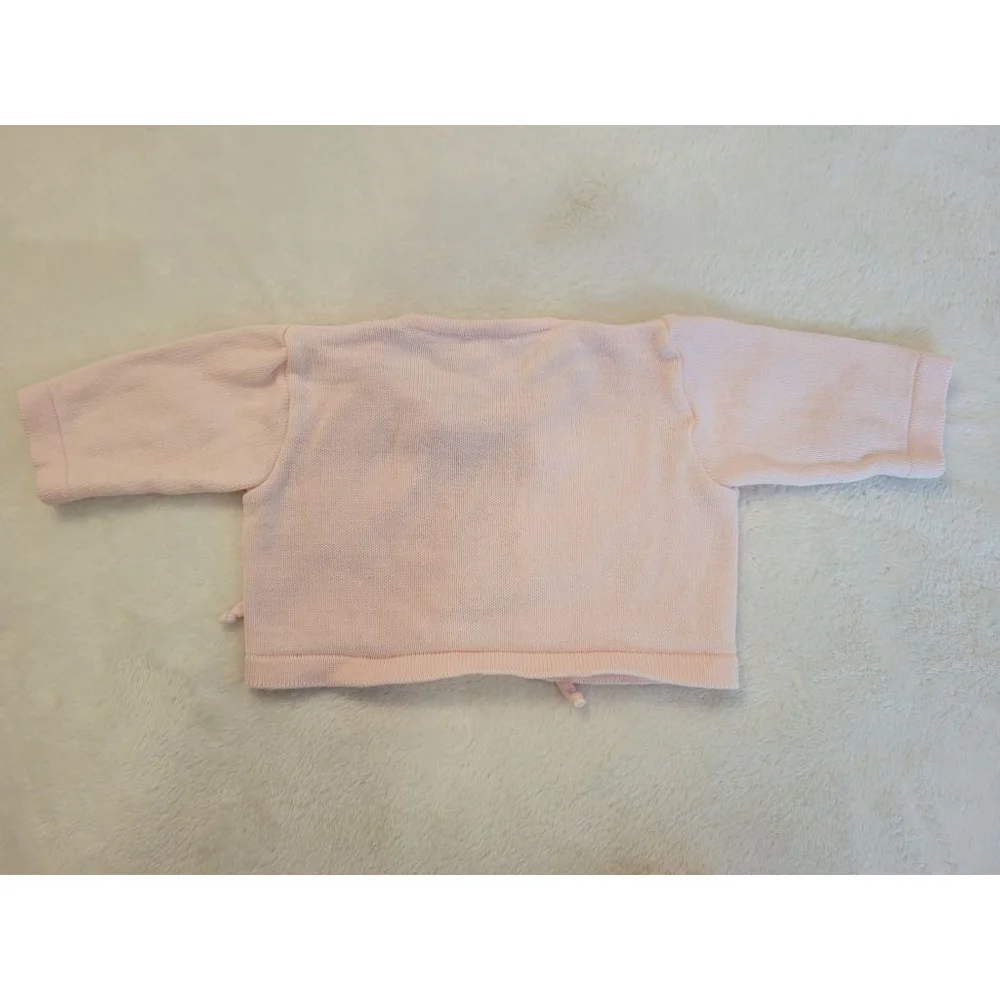 Bundle 2 Vintage Teddy Tots Baby Girl Pink Knit Sets Size 0